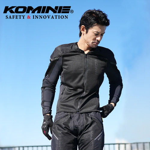 KOMINE夏季轻质摩托车骑行服高弹力修身网眼男女骑行夹克JK-1734 - 图1