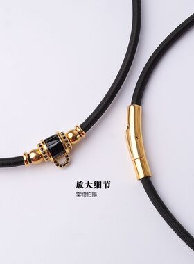 泰国佛牌链子原版乳胶弹力绳轻奢微镶钻扣45厘米锁骨短链唐卡挂绳