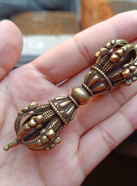 九股金刚杵法器手持金刚杵把件大号金刚杵摆件法器汽车挂件车内