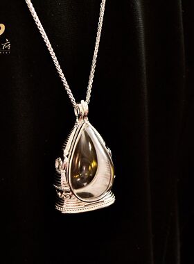 满愿府原创【随行三宝佛】白铜镀银宝盒护身可打开挂脖子吊坠平安