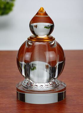 水晶塔装藏密封防潮新款家用饰品桌面摆件菩提塔大小号钟塔透明瓶