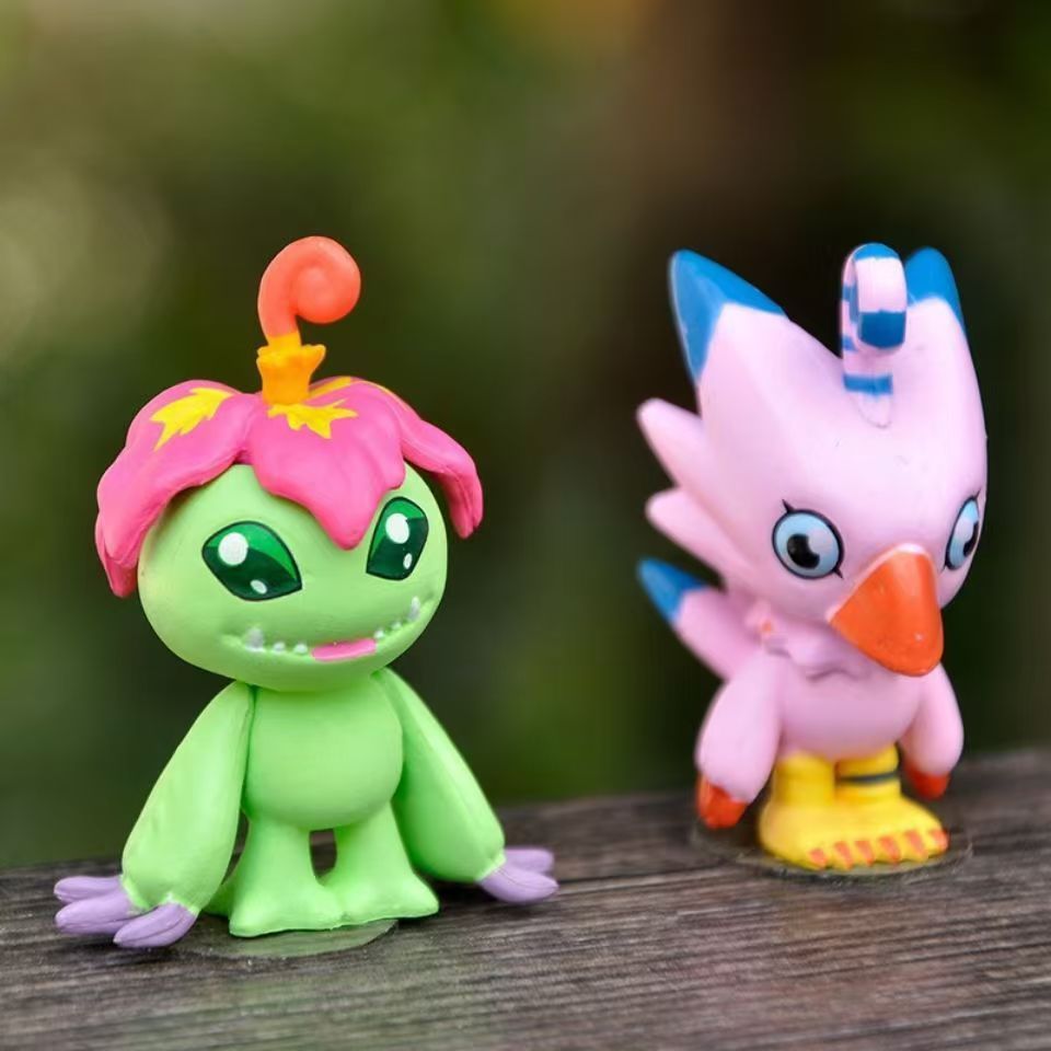 9款数码宝贝 数码小怪兽玩具模型抓机扭蛋公仔钥匙链蛋糕装饰摆件 - 图0