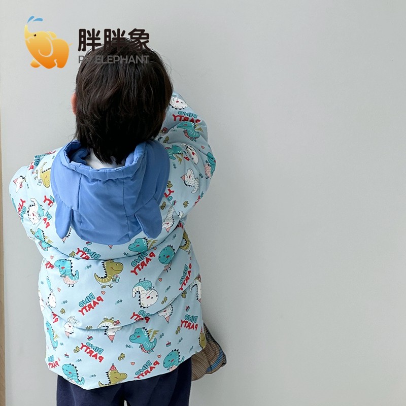 胖胖象秋冬季儿童连帽印花羽绒棉衣外套中小童男女宝宝棉袄棉外套,淘宝优惠券,粉丝福利购,淘宝优惠卷