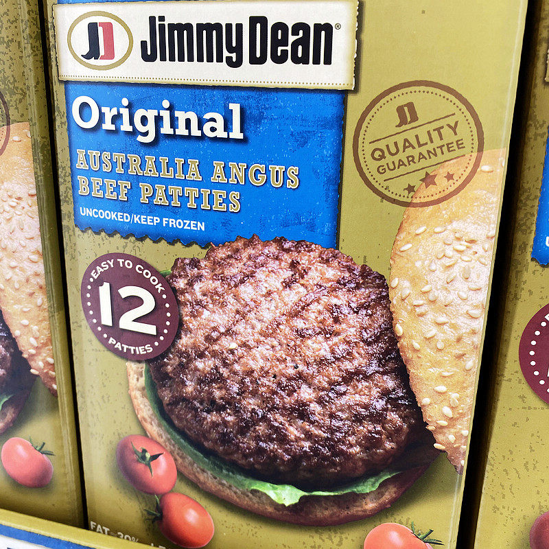 Costco开市客原味美国泰森澳洲安格斯牛肉饼12片搭配汉堡冷藏发货,淘宝优惠券,粉丝福利购,淘宝优惠卷