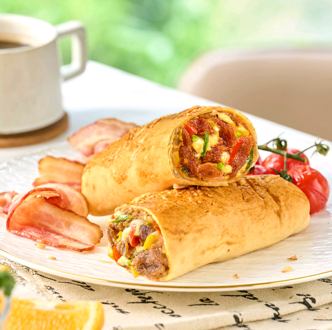 山姆芝士美国进口牛肉卷鲜嫩多汁拉丝进口马苏里拉干酪即速食早餐 - 图0