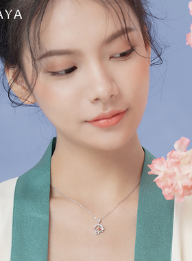 花芽原创设计白泽项链纯银女2021年ins小众锁骨链七夕送女友礼物