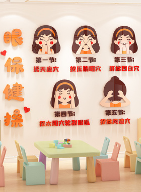 墙贴爱护眼睛幼儿园环创墙面装饰