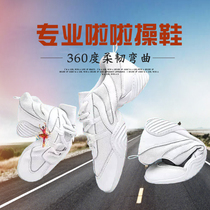 Cheerleading Dance Shoes Soft-bottom Cheerleading Shoes White Gymnastics Shoes Adults Square Dance Shoes Competitive Bodybuilding   Shoes Women