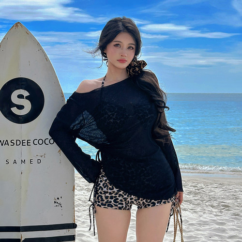 泳衣女微胖女孩遮肉显瘦高级感三件套大码沙滩度假泳装比基尼温泉 - 图0