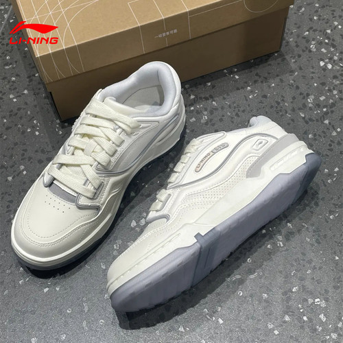 李宁001 BTC 3情侣款经典休闲板鞋2025年秋季反光运动板鞋AGCV281 - 图1