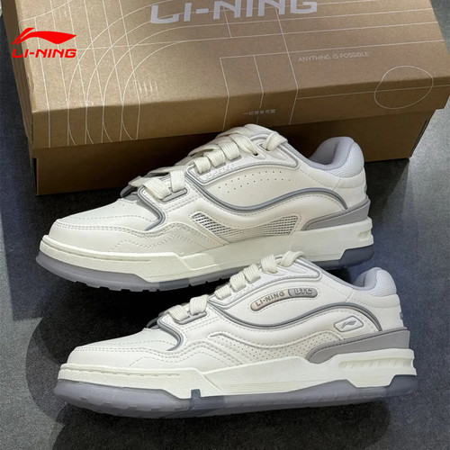 李宁001 BTC 3情侣款经典休闲板鞋2025年秋季反光运动板鞋AGCV281 - 图2