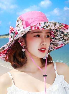 夏天可折叠防晒防紫外线大檐帽子
