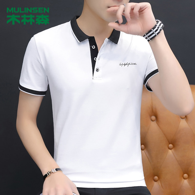 木林森男士短袖夏季2020保罗polo衫 木林森男装Polo衫