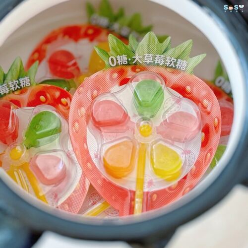 [SOSO全球]飞享家fshare大草莓风车棒棒糖 儿童零食软糖0糖水果味 - 图0