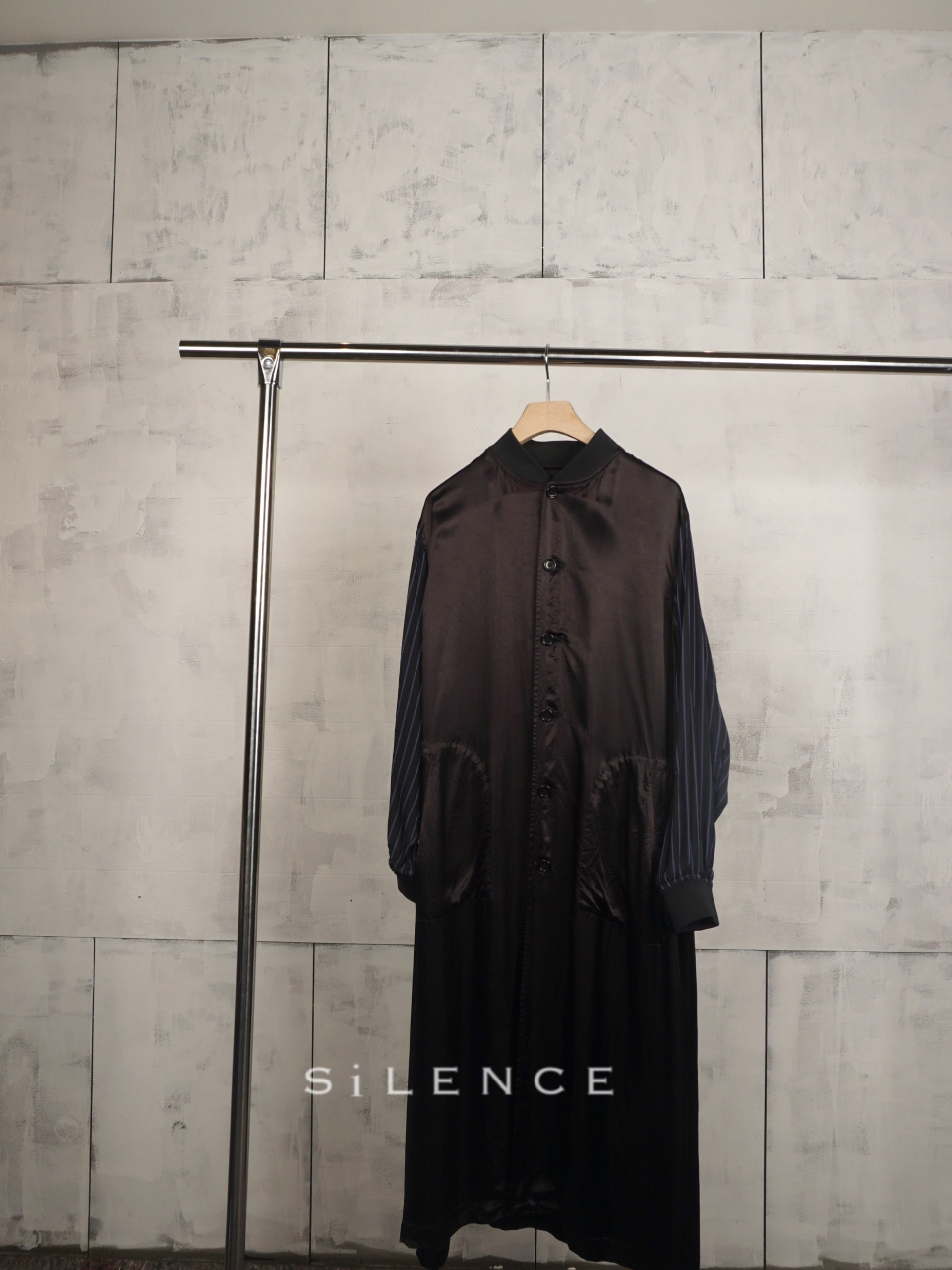 【古着】SiLENCE集合店CommedesGarcons1986年原版黑色员工服外套-图0