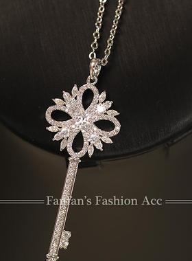 雪花钥匙项链女款2025新款