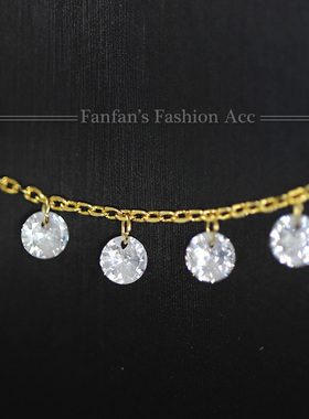 满天星闪钻项链超闪星河锁骨链镀白金流苏颈链通勤2025新款叠戴女