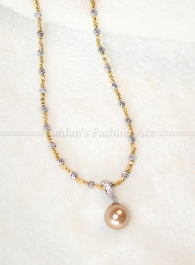 金色车花链任意扣珍珠项链日韩镀金简约设计感锁骨链2025新款女式