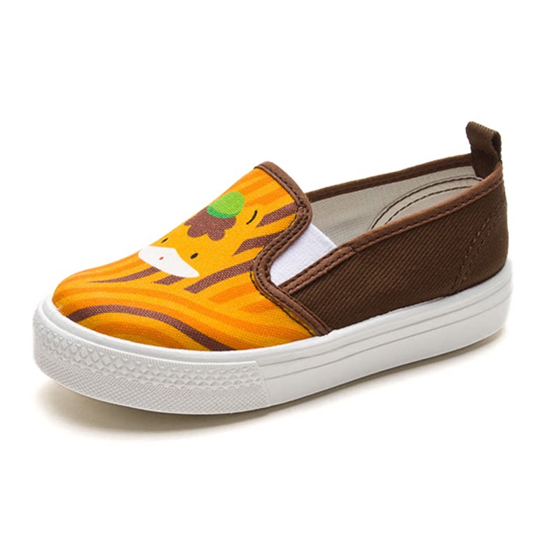 asahi朝日童鞋春季儿童帆布鞋一脚蹬幼儿园鞋吉祥物群马宝宝