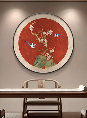 客厅玄关装饰画新中式轻奢高档