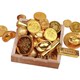 Yuanbao Chocolate Baking Cake Decoration Gold Coin Gold Bar Wishes Life Wealth Wedding Pleasant Sugar Birthday Plug -in