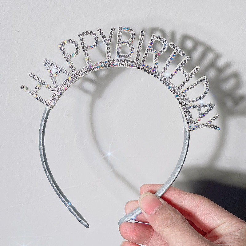 钻石珍珠生日快乐发箍网红生日道具创意派对烘焙装扮头饰帽子头箍,淘宝优惠券,粉丝福利购,淘宝优惠卷