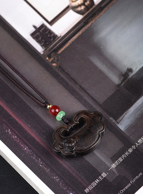 玄同菩萨棋沉香木如意吊坠挂件情侣礼物挂件吊坠手把件文玩挂饰