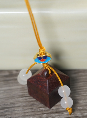 犀角紫檀称心如意小印章挂件挂饰吊坠木方块文玩挂件男女款饰品