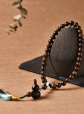 菩萨棋沉香木葫芦手持念珠