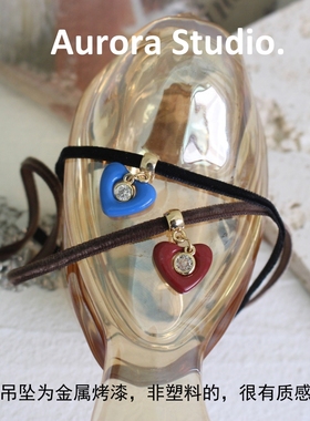 莫兰迪色系choker项圈