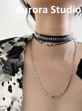 哥特式重金属铆钉choker