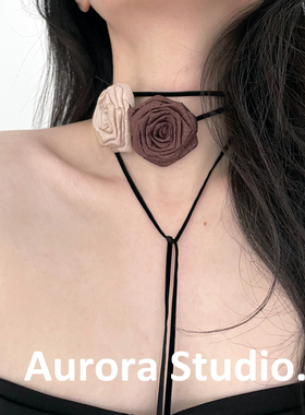 Aurora美拉德风棕色系氛围感颈带