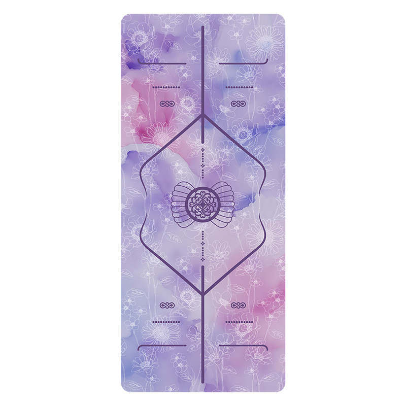 专业防滑瑜伽垫天然橡胶麂皮绒可机洗女旅行可折叠便携薄款瑜珈毯