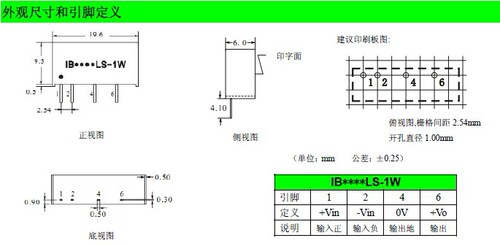 小体积DCDC稳压电源模块IB0515LS-1W 升压隔离电源冲冠 - 图0
