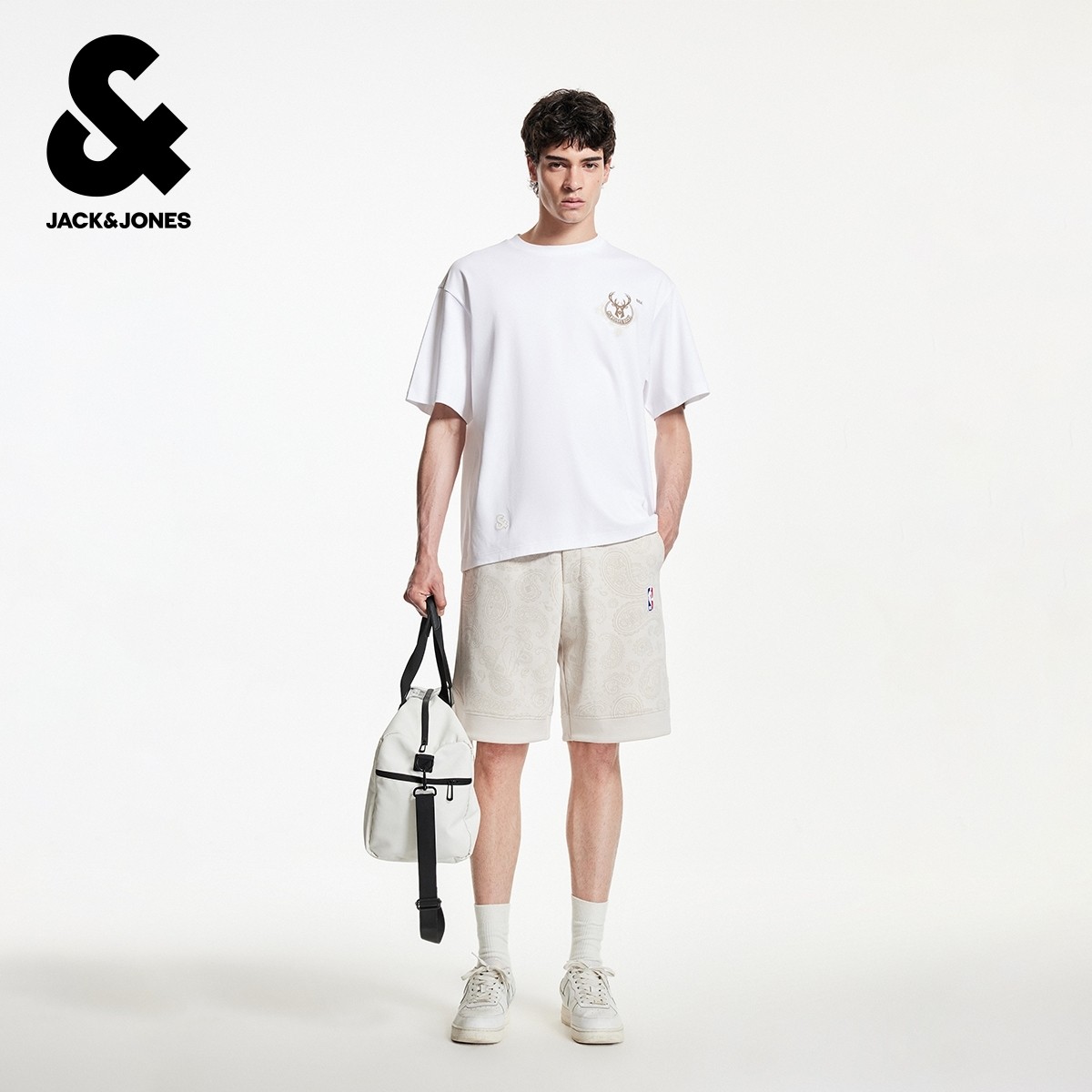 杰克琼斯男装冬新款NBA联名短裤运动风百搭潮流舒适宽松裤子,淘宝优惠券,粉丝福利购,淘宝优惠卷