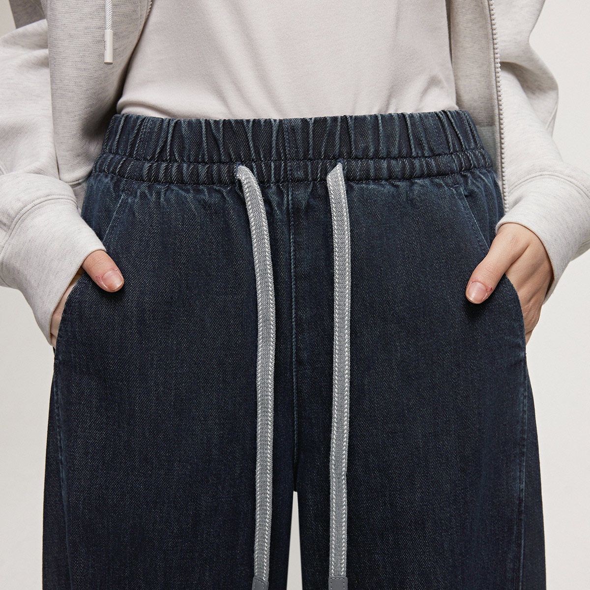 ONLY2025冬季新款弹力抽绳腰头香蕉裤长裤牛仔裤女|125432089,淘宝优惠券,粉丝福利购,淘宝优惠卷