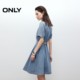 ONLY2025 new winter style commuter style V-neck waist denim shirt skirt dress for women|125342022