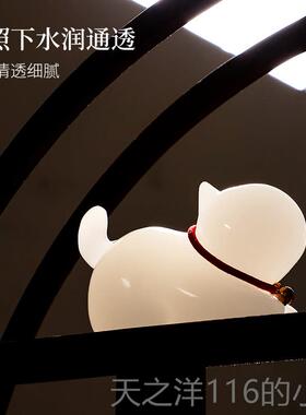 正品天然玉石可猫爱好运件小摆手工可爱客厅桌面装送饰品女友生日