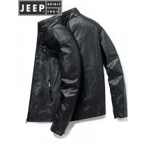 Gip (JEEP) genuine leather leather clothing male jacket Henning head layer Bull Leather Spring Autumn Thin Korean version Trend handsome locomotive