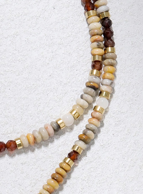 钛钢复古美拉德串珠项链