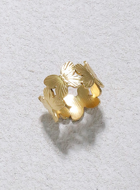 钛钢 QY蝴蝶戒指ZB3033