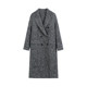 NEELLY Nali Shopping Mall's new winter style alpaca blended high-end gray long coat for women