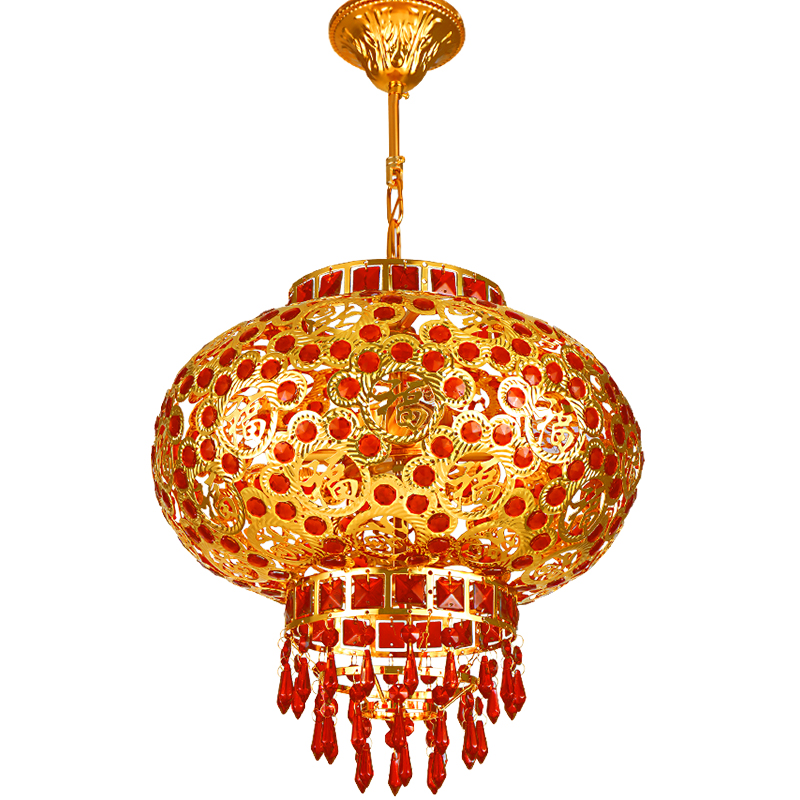 大红灯笼灯吊灯中式户外大门阳台旋转新年结婚乔迁装饰led走马灯 - 图3