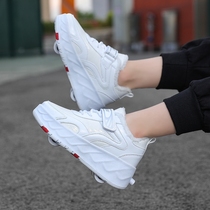 Black Tech Storm Shoeshoe Girls Pulley Shoes Boy Wheels Shoes Children Skate Shoes Students Four Rounds Explosive Flying Shoes