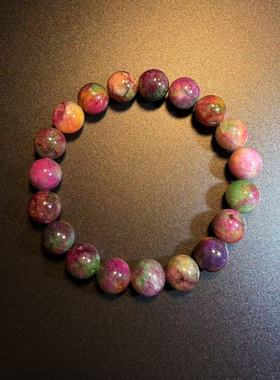 开花的橄榄 Vintage古着 Rainbow Beads彩色串珠手链 天然石手串