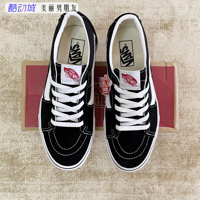 VANS SK8-LOW经典黑白棋盘格低帮男女休闲帆布滑板鞋VN0A4UUK6BT-图2