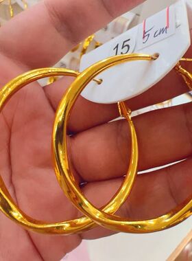 2026新款网红夸张金子同款圆圈耳环时尚百搭个性气质大圈圈女耳环