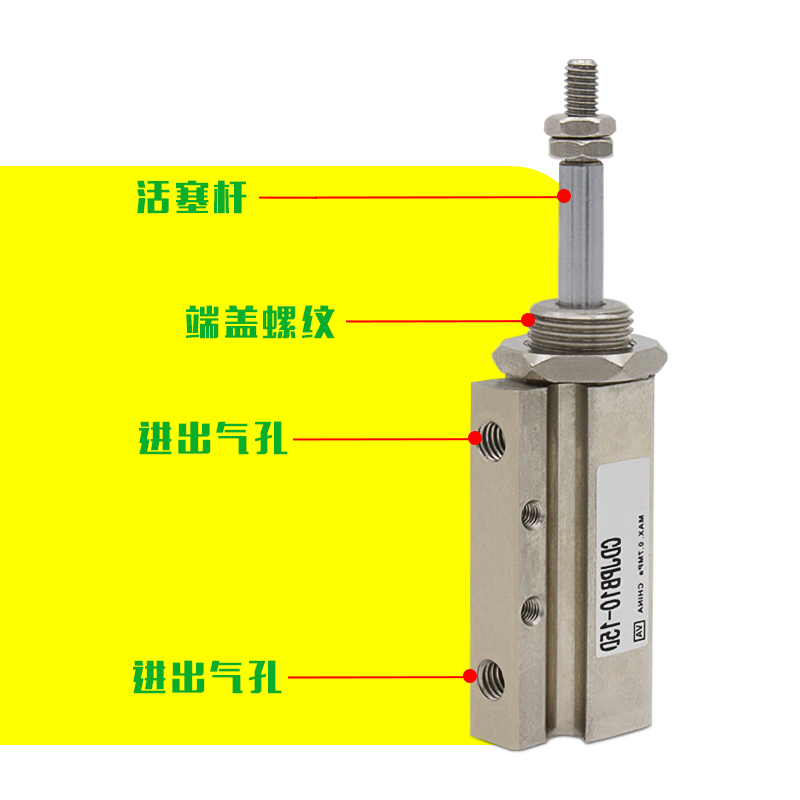 气动双动针式气缸CJPD/CDJPB6 CDJPB10/15-5D-10D-15D-20D老款 - 图0