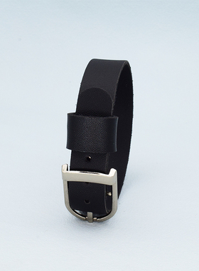 男pu皮质黑色手链简约嘻哈哥特