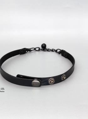 Y2K铃铛项圈黑颈圈男女锁骨链